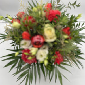 bouquet surprise : rouge et blanc