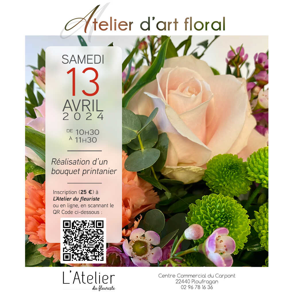 Livraison Cours d'Atelier Floral à Saint-Brieuc et Côtes d'Armor