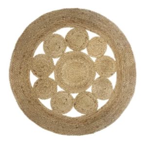 tapis rond en jute